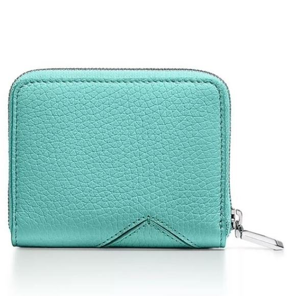 Tiffany & Co. Blue Leather Zip Wallet  New With Tags - Picture 5 of 5